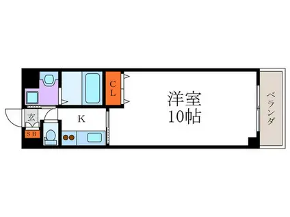 VENT BONHEUR(1K/7階)の間取り写真