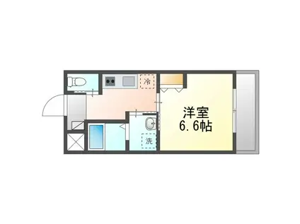 CAFU SIDE(1K/1階)の間取り写真