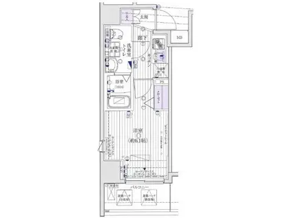 ヴァレッシア川口幸町シティ(1K/5階)の間取り写真