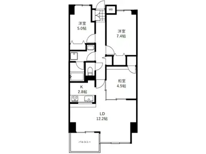 メルシーハイムI(3LDK/3階)の間取り写真
