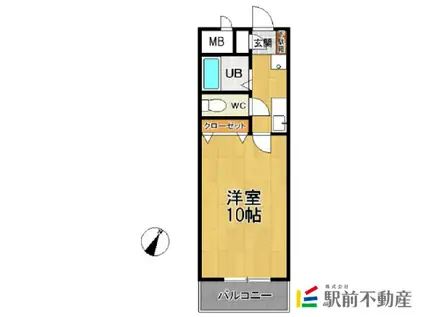 ウインコート佐野(1K/3階)の間取り写真