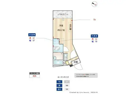 ジェムストーン目黒南(ワンルーム/3階)の間取り写真