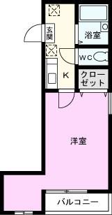 アルカディア越谷(1K/2階)の間取り写真