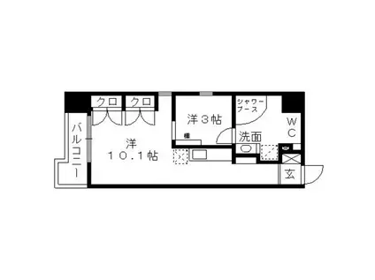 アルコ14(1LDK/5階)の間取り写真