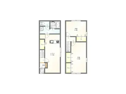 LAXIMO D棟(2LDK/1階)の間取り写真