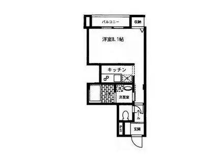 タングラムJ(1K/3階)の間取り写真