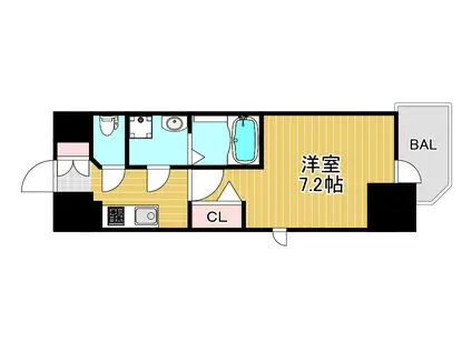 エスリード西九条レジデンス(1K/10階)の間取り写真