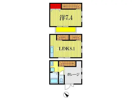 タワーズ(1LDK/1階)の間取り写真