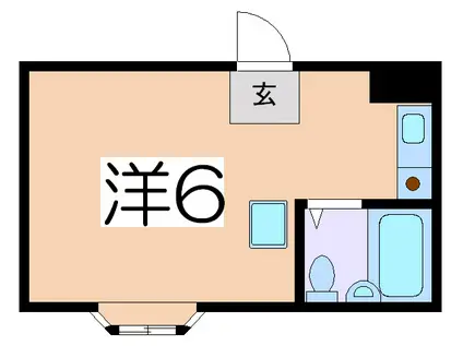 ビバリーヒルズA(ワンルーム/3階)の間取り写真