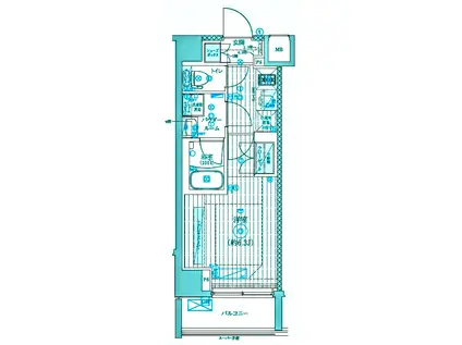 ブライズ鶴見本町通MAXIV(1K/4階)の間取り写真
