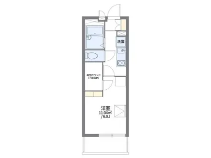 レオパレス東久保(1K/1階)の間取り写真