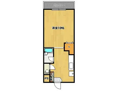 コーポラス坂井(1K/3階)の間取り写真