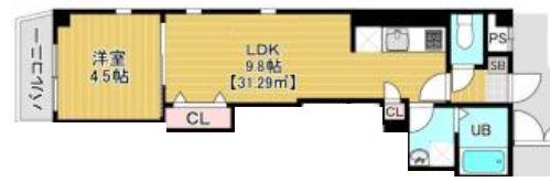 COTE DOR SOGA(1LDK/1階)の間取り写真