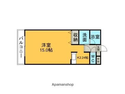 エルガーラ刈谷(1K/3階)の間取り写真
