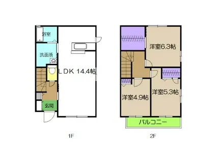 シャーメゾン向日葵 A棟(3LDK/1階)の間取り写真