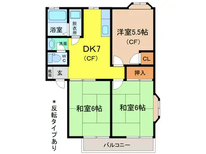 首藤ハイツ(3DK/2階)の間取り写真