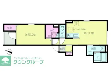 アンダンテ下馬(1LDK/3階)の間取り写真