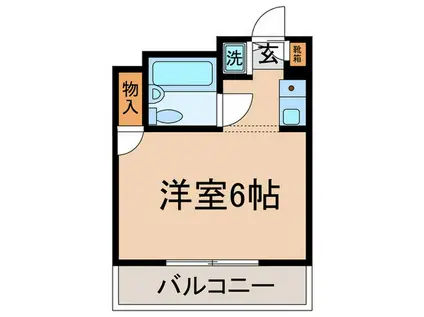 ユーコート武蔵小杉(ワンルーム/2階)の間取り写真