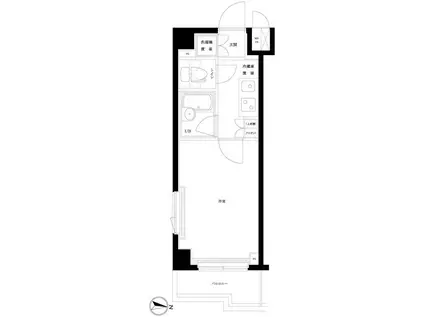 ルーブル千鳥町弐番館(1K/3階)の間取り写真