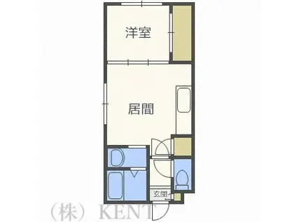 アイアール二十四軒(1LDK/4階)の間取り写真