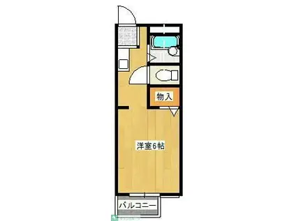 碧ハイツI(1K/2階)の間取り写真