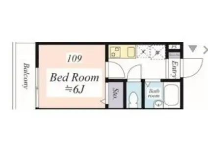 グレイストーン永福町(ワンルーム/1階)の間取り写真