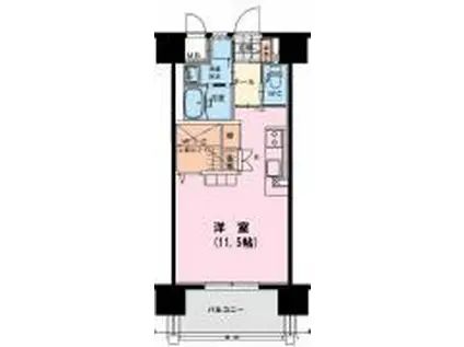 リオ グランデ(ワンルーム/7階)の間取り写真