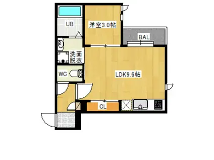 REGALEST HAKATA(1LDK/3階)の間取り写真