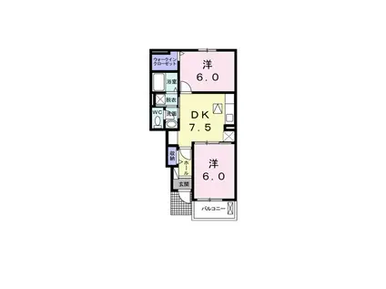 アルコ イーリス V(2DK/1階)の間取り写真