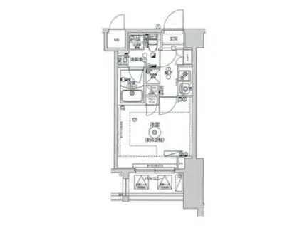 レア横濱ウエストステージ(1K/1階)の間取り写真
