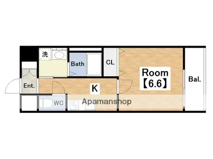 グランディール阪南町III番館(1K/1階)の間取り写真