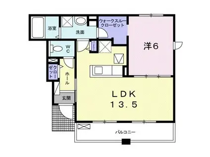 ストーンズ三次YU I(1LDK/1階)の間取り写真