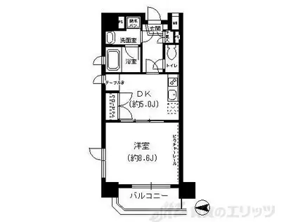 天満泉マンション(1DK/10階)の間取り写真