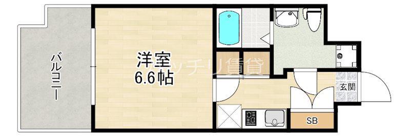 グランドサヴォイ(ワンルーム/5階)の間取り写真