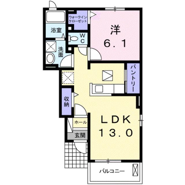 ベルアンジュ(1LDK/1階)の間取り写真