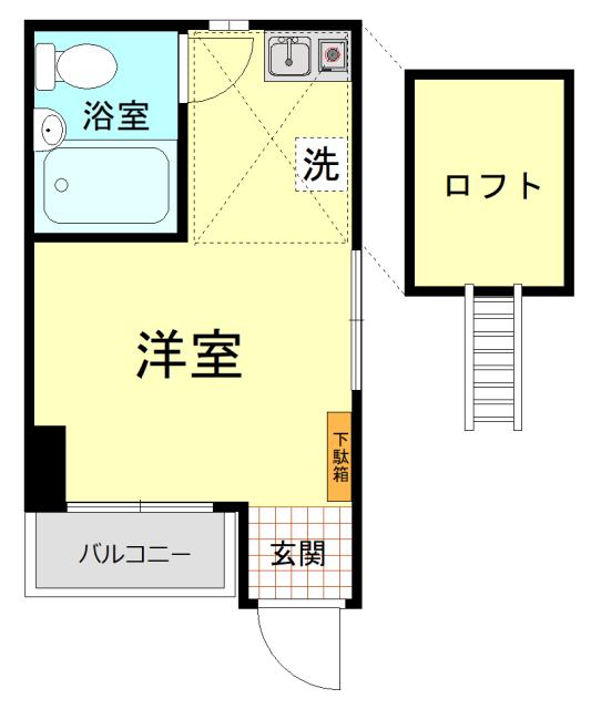 エスポワール北新宿第3(ワンルーム/1階)の間取り写真