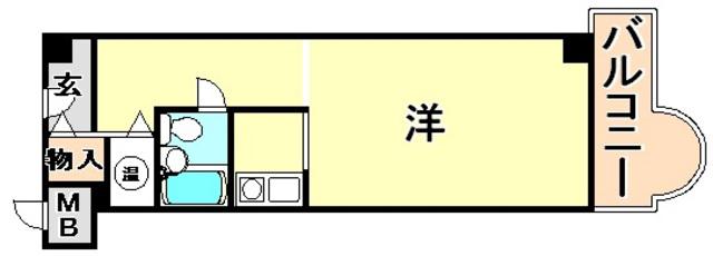 元町アーバンライフ(ワンルーム/6階)の間取り写真