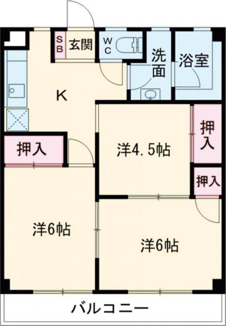 堤ビル(3K/3階)の間取り写真