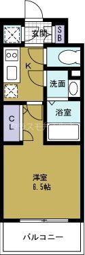 エスリード弁天町クレール(1K/10階)の間取り写真