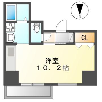 THE RESIDENCE IMAIKE イースト(ワンルーム/7階)の間取り写真