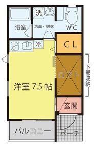 キャビン木町(ワンルーム/2階)の間取り写真