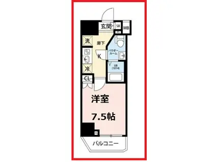 プレール・ドゥーク西巣鴨(1K/8階)の間取り写真