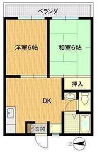 サマックスアバンサール(2DK/2階)の間取り写真