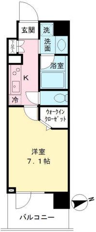 MODIER YOYOGI(1K/2階)の間取り写真
