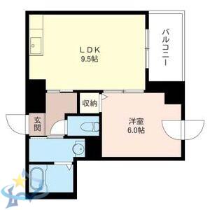 COULEUR COURT YAMAHANA(1LDK/3階)の間取り写真