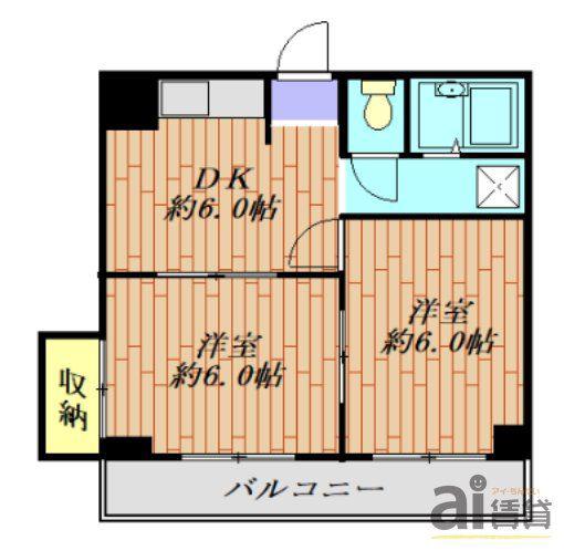 パーク ノヴァ 小手指(2DK/3階)の間取り写真