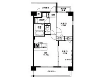 ウィリングネクスト(2LDK/3階)の間取り写真