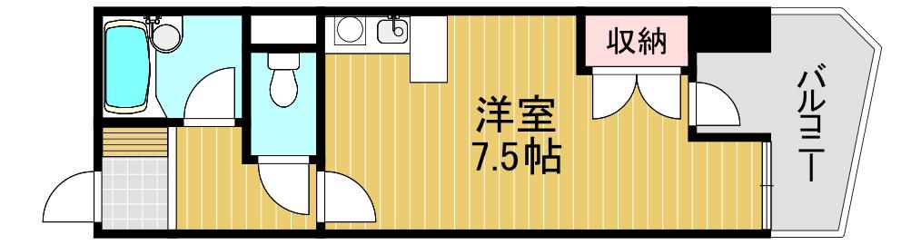 セレーナ喜志三番館II(ワンルーム/4階)の間取り写真