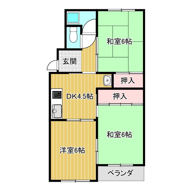 大宮第3コーポ(3DK/1階)の間取り写真