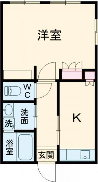 ハイタウンすみれ(1DK/1階)の間取り写真